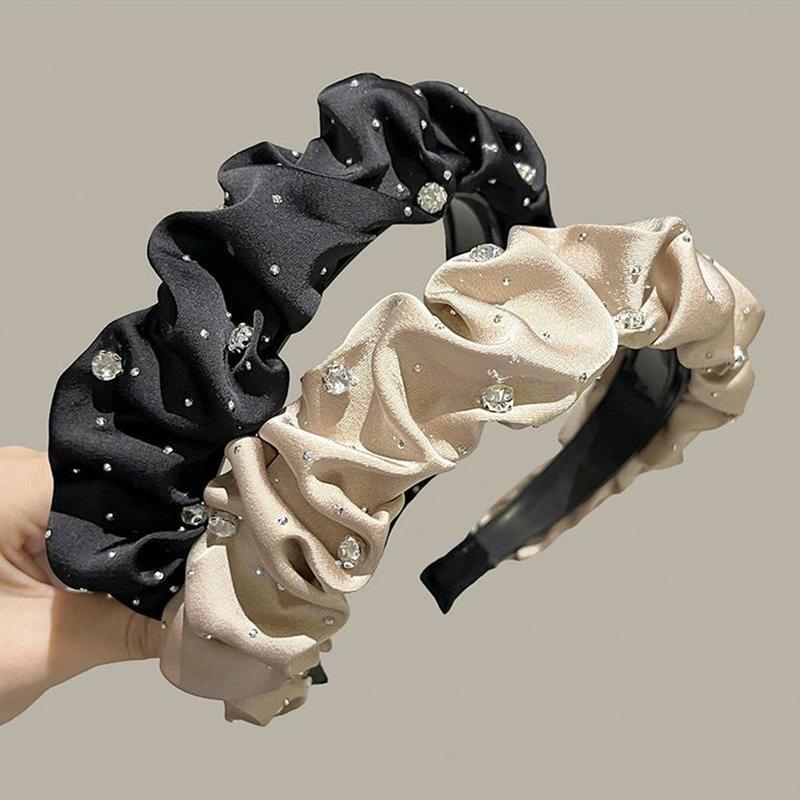 Product Introduction of Temperament Headband For Women With A High-end Feel Korean Version Versatile Crushed Headband 18