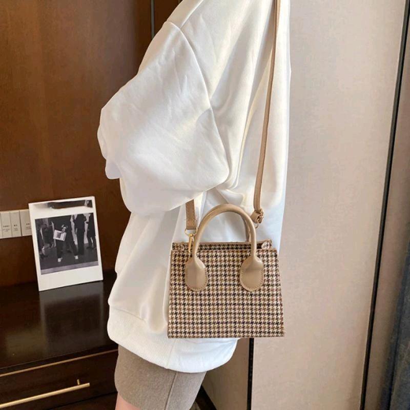 Tas Selempang Slingbag dan Handbag Wanita Terbaru Kekinian Kulit PU Kanvas Hitam 1