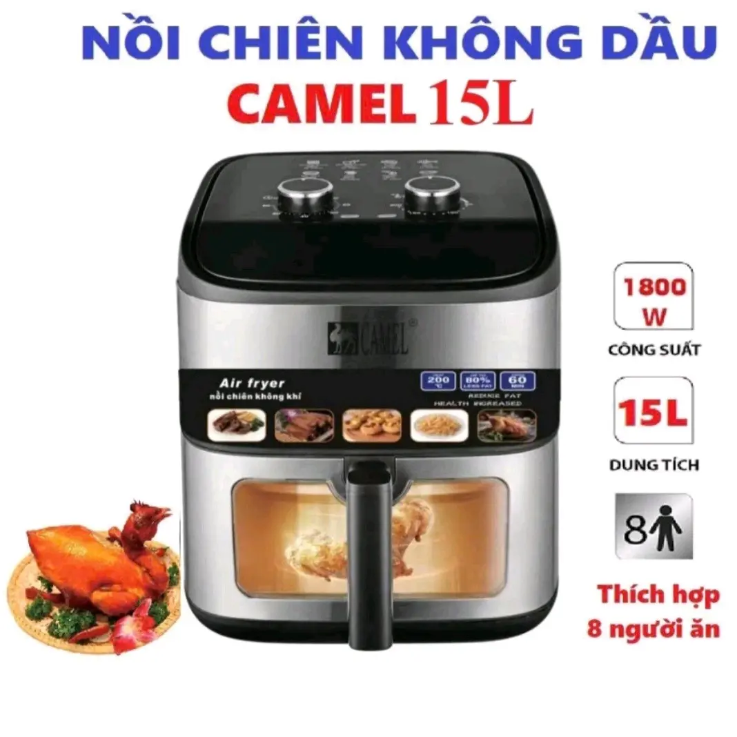 (HÀNG MỚI VỀ) Nồi chiên không dầu CAMEL 15 lít