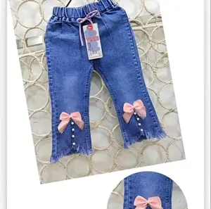 3 pcs jeans import rawis mutiara usia 1-10 thn motif random terbaru Bayi Katun Perempuan