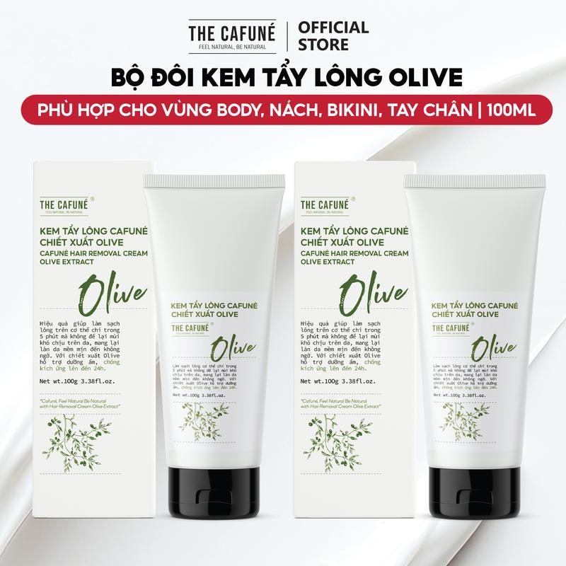 Combo 2 Tuýp Kem Tẩy Lông Cafuné Chiết Xuất Olive 100g
