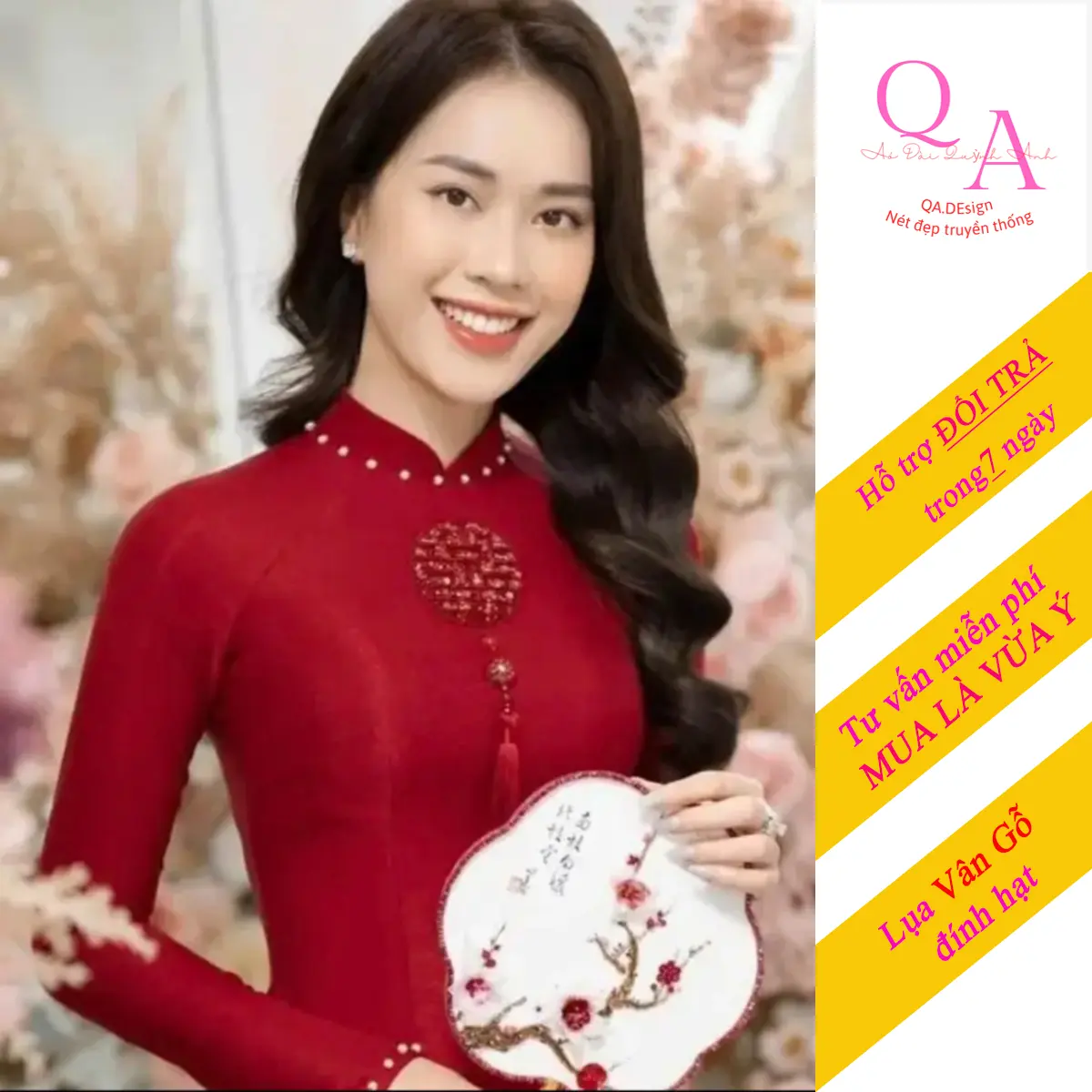 Áo cặp dâu rể  lụa vân gỗ đính kết chữ hỷ cao cấp 2023 Nữ Áo Cưới
