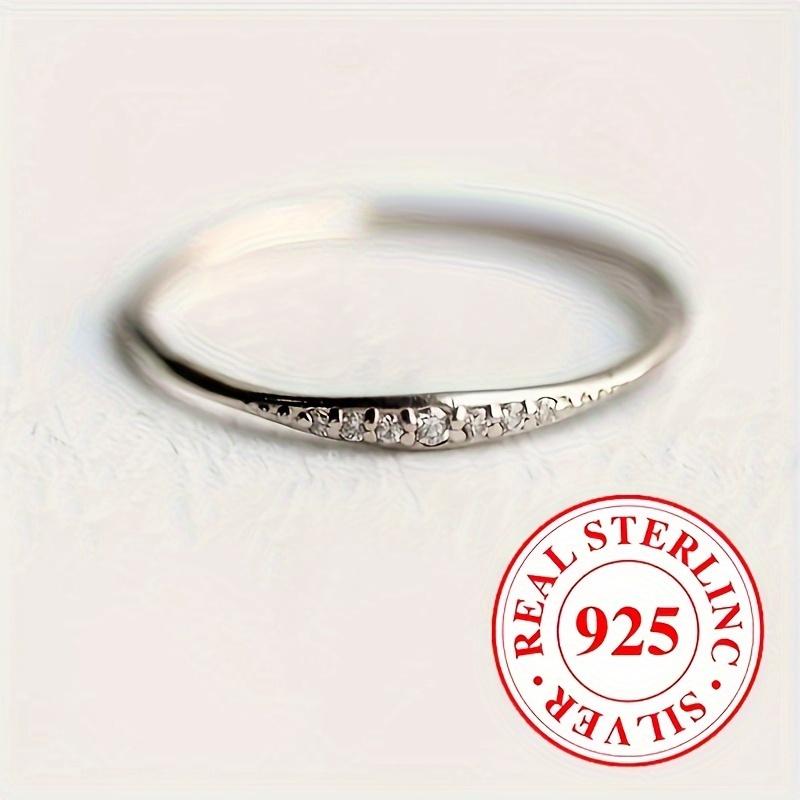 Product Introduction of Permanent Ring 925 Sterling Silver Diamond Shining Simple Design Silver/ Gold/ Rose Gold Choose Your Favorite Color High Quality Jewelry 2