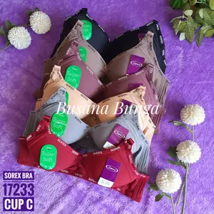 Sorex (isi 2, 3 pcs) Bra/BH Sorex Tanpa Kawat 17233 Supersoft Cup B-C Full Casual Style