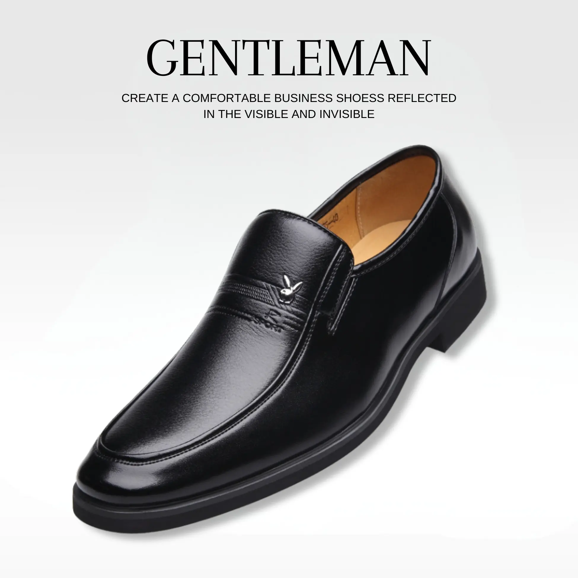 Top Men PH 2025 Men Business Office Shoes round toe shoes dad shoes Footwear Work Breathable Boy Closed Walking Shoes Leather Flatform Comfort