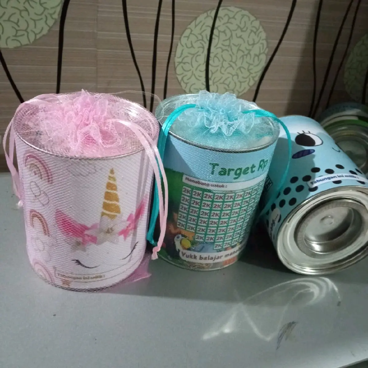 souvenir ulang tahun celengan target (8x10 cm) Uang