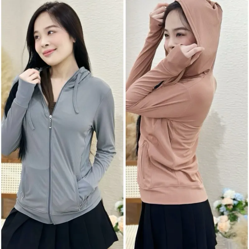 (COMBO 2 ÁO) áo khoác thun gân tăm lạnh ,4 túi,size 40-100kg