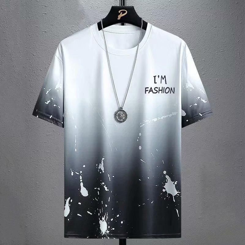 Product Introduction of [2025 New] High-Quality Summer Men's Trendy Short Sleeve Set Ins Korean Style Half Sleeve Casual Slim Fit Exquisite Versatile Top Casual Crew Neck Quick-Dry T-Shirt 4