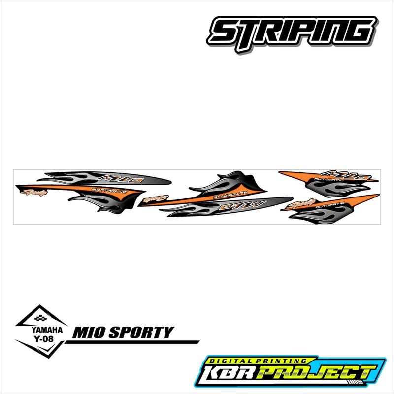 [COD] Stiker MIO SPORTY striping MIO SPORTY motor YAMAHA motor sticker variasi Racing Y-08 Motorcycle 1