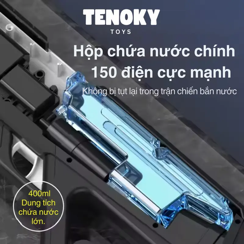 Đồ Chơi Máy Phun Nước Đồ Chơi Không Dây Dùng Pin Tenoky MK401 Có Khả Năng Hút Nước Bằng Điện, Chống Nước, Phun Xa, An Toàn 2