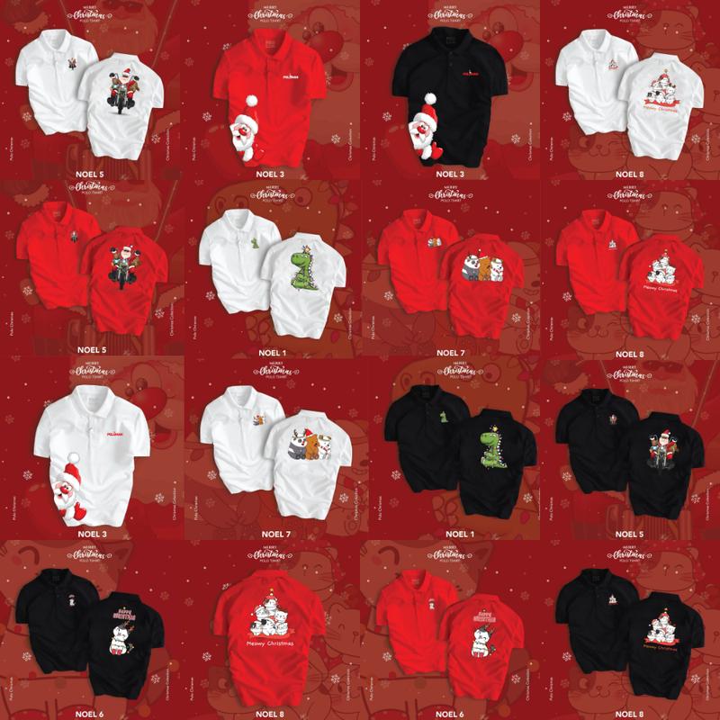 BST áo thun cổ bẻ polo noel giáng sinh - chất vải CVC thoáng mát Menswear Nam