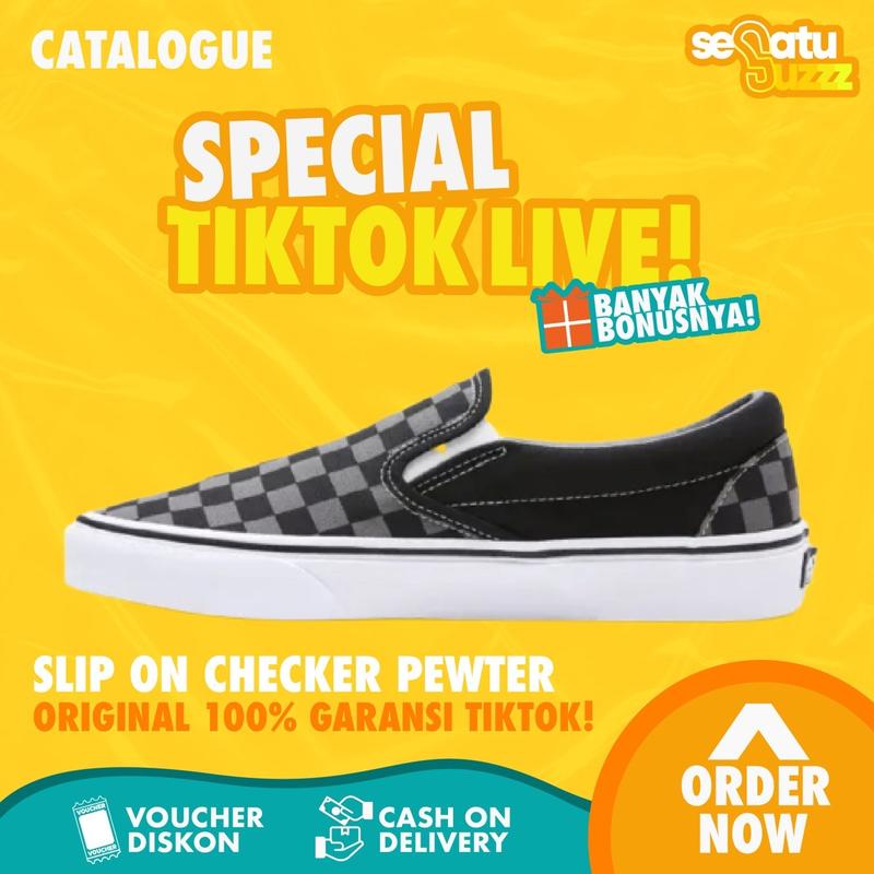 Sneakers Vns Slip On Checkerboard Series 100% Original 7