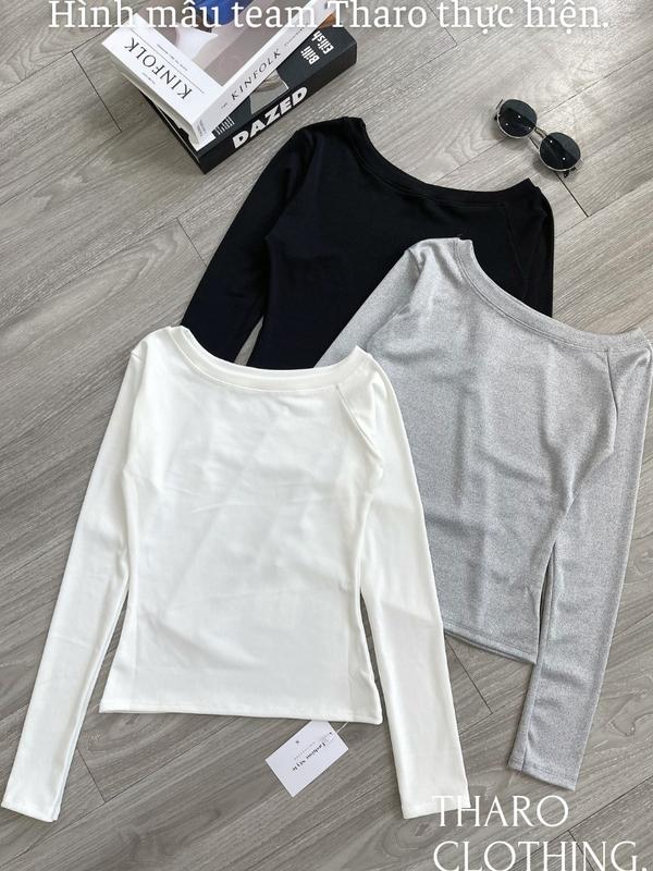 Áo Lệch Vai Tay Dài, Dáng Ôm - Tharo Clothing [AO00217] 3