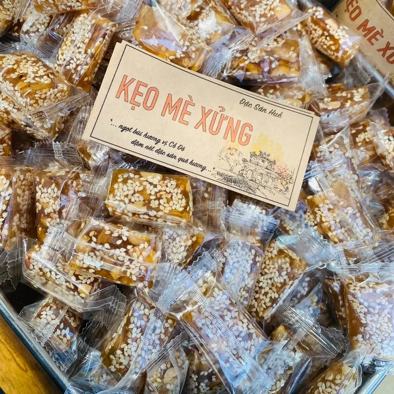 (Trùm sỉ) Kẹo mè xửng mềm dẻo ít ngọt - Đặc sản Bến Tre (1Kg, 500g) 2