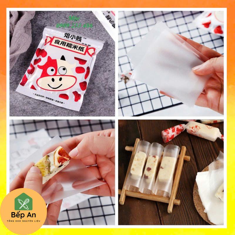  Giấy gạo gói kẹo Nougat xấp 500 tờ  Giấy gạo bọc kẹo  