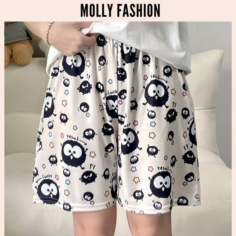 Quần short nam nữ hoạt hình HÓNG SAO freesize 38-65kg form rộng MollyFashion