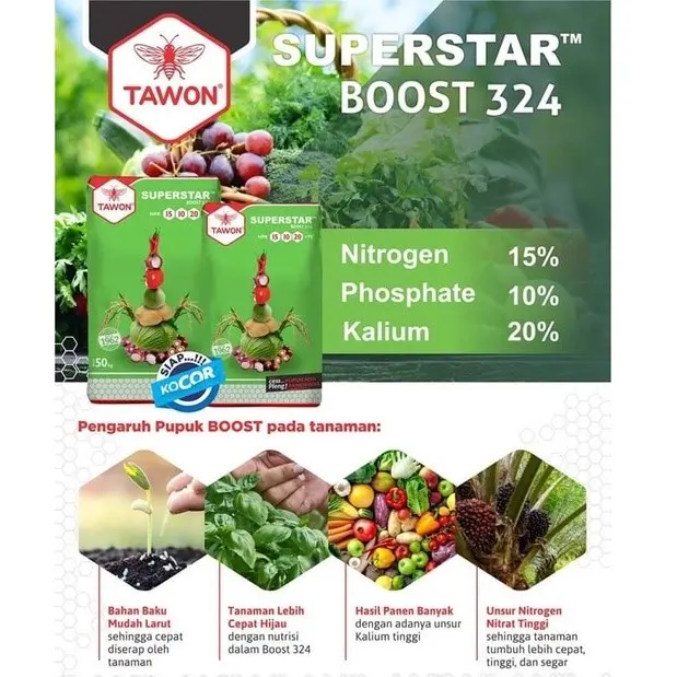 Pupuk NPK Booster 15-10-20 + TE 200gr & 500gr 2