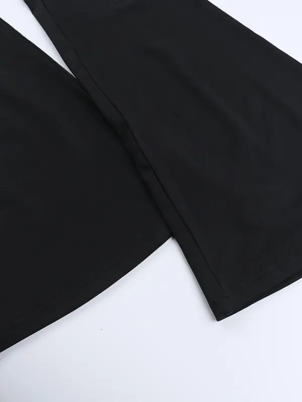 Women's Solid Color Crop Cami  Top & Flare Leg Pants Set, Casual Fashion Cozy Two-piece Outfits for Daily Outdoor Wear, Ladies Clothes for Summer 8