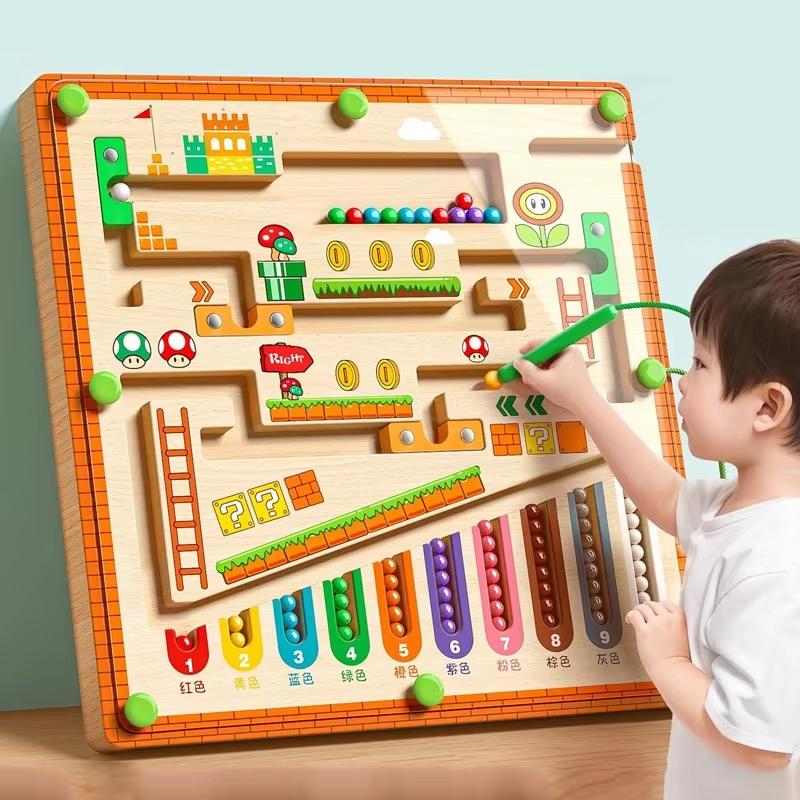  Đồ Chơi Giáo Dục Lực Hút Từ Tính Bằng Gỗ Mê Cung Kỹ Thuật Số Và Màu Sắc Đồ Chơi Bộ Ghép Hình Montessori Khối Màu Thích Hợp Cho Bé 3-4 Tuổi Vận chuyển từ Việt Nam 