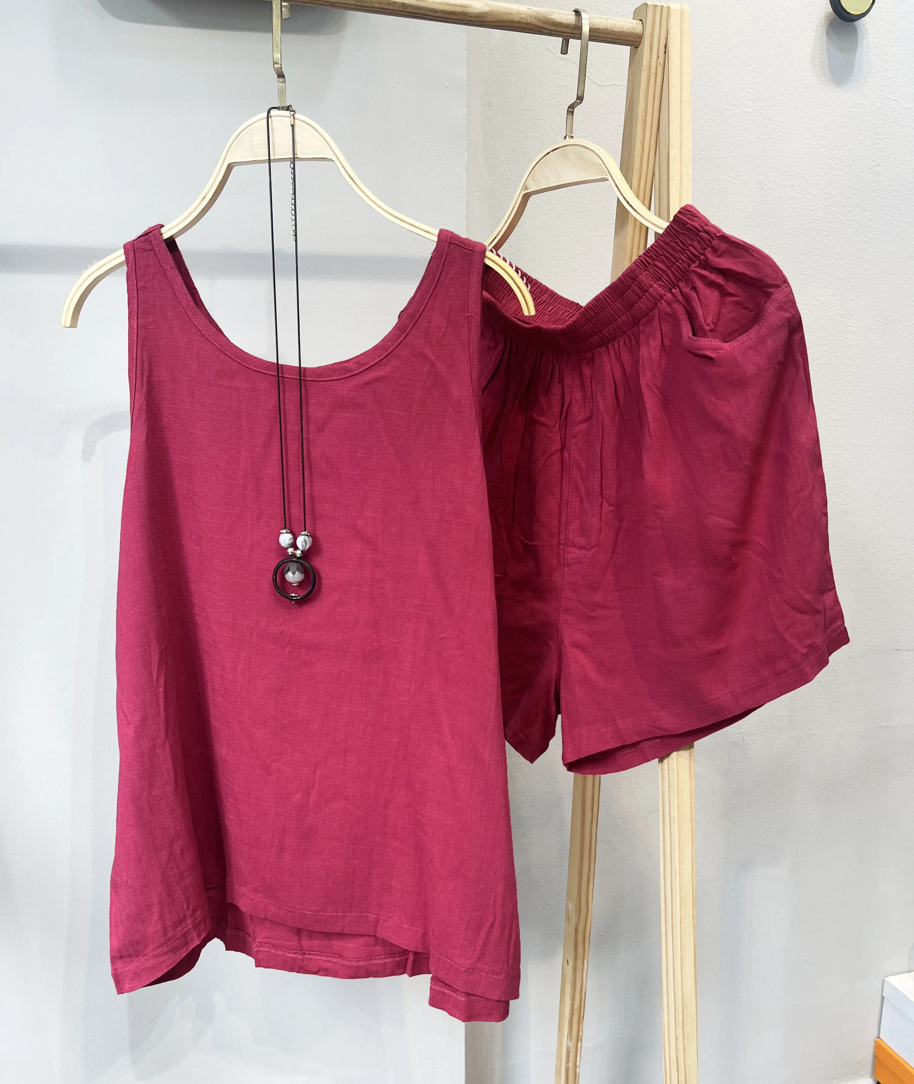 BỘ ĐÙI LINEN NỮ- CỔ TIM VÀ CỔ TRÒN TÙY THEO MÀU-CHẤT MẶC MÁT Women