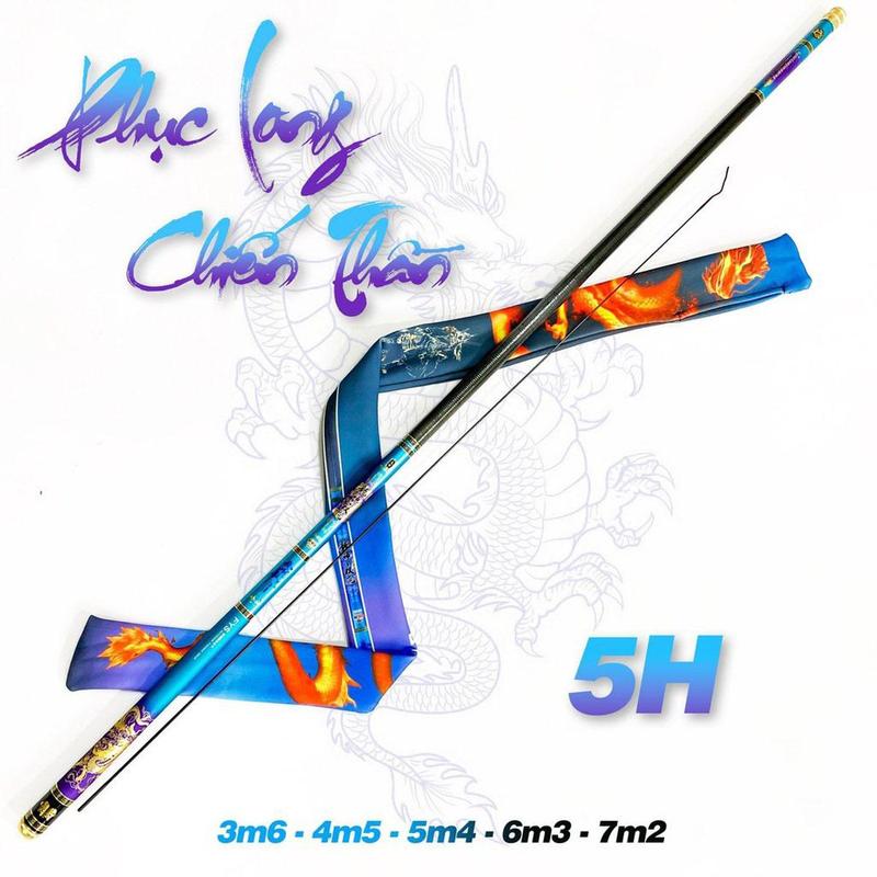 Cần câu tay Phục Long Chiến Thần 5h 28i ( Tặng kèm đọt phụ và bộ trục ) Bắt Cá Đi Câu Fishing Câu Cá Fish