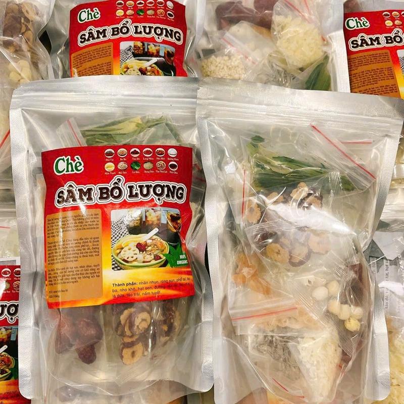 Sâm bổ lượng 1 set 400gr gồm 10 nguyên liệu có sẵn trong 1 set. Sâm bổ lượng thanh mát cơ thể. Chè sâm bổ lượng. 1