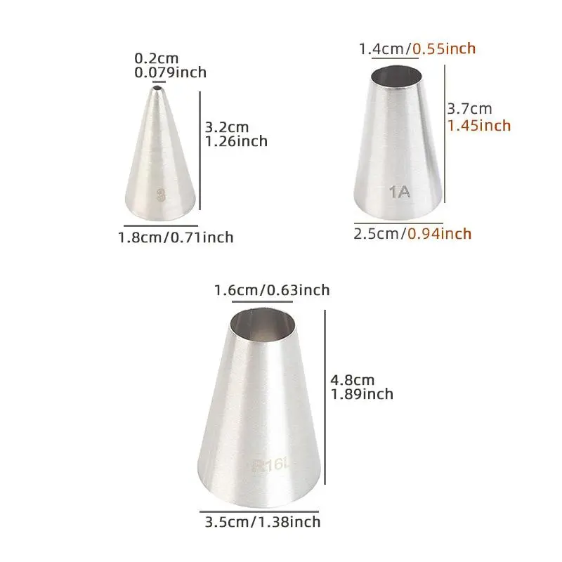 Stainless Steel Cake Decorating Nozzle Set, 21pcs/set Cake Decorating Tool, Baking Accessories for Cupcakes, Cakes and Cookies 1