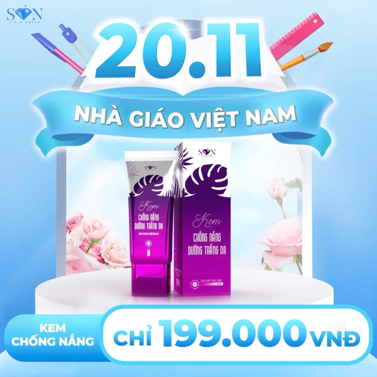 KEM CHỐNG NẮNG DƯỠNG TRẮNG  ( ko tặng )