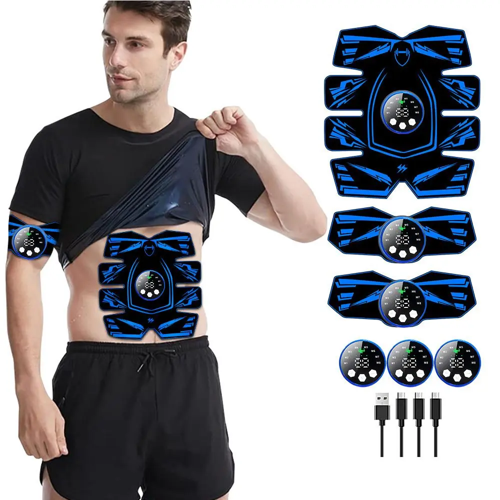 Electric Abdominal Muscle Stimulator, 1 Set USB Rechargeable Abdominal Muscle Exerciser, Muscle Training Tool for Home Gym, Fitness Equipment for Men & Women