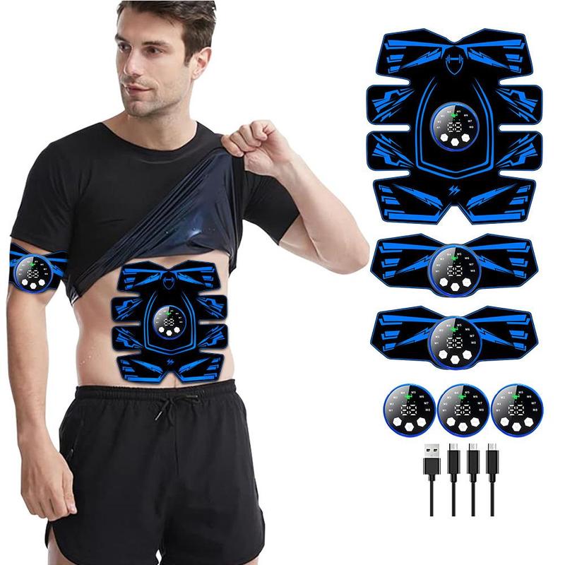 Product Introduction of Electric Abdominal Muscle Stimulator, 1 Set USB Rechargeable Abdominal Muscle Exerciser, Muscle Training Tool for Home Gym, Fitness Equipment for Men & Women 0