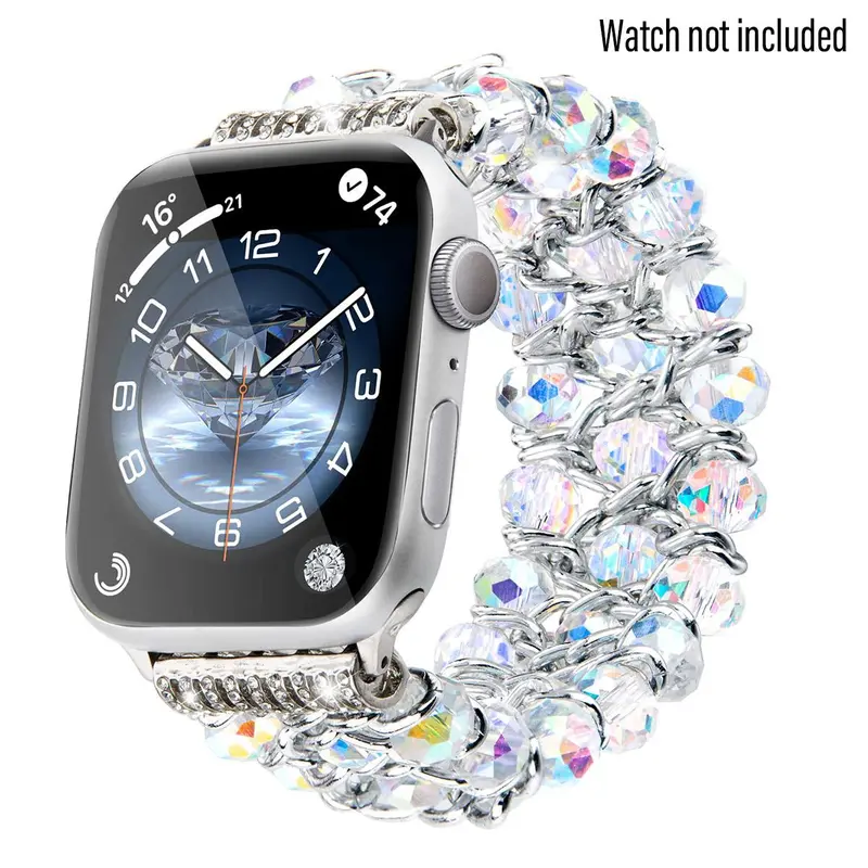 Shiny Bead Replacement Band, Faux Pearl Decor Watch Band, Watch Band for Apple Watch, Wearable Accessories for Apple Watch Ultra Series SE 9 8 7 6 5 4 3 2 1 0