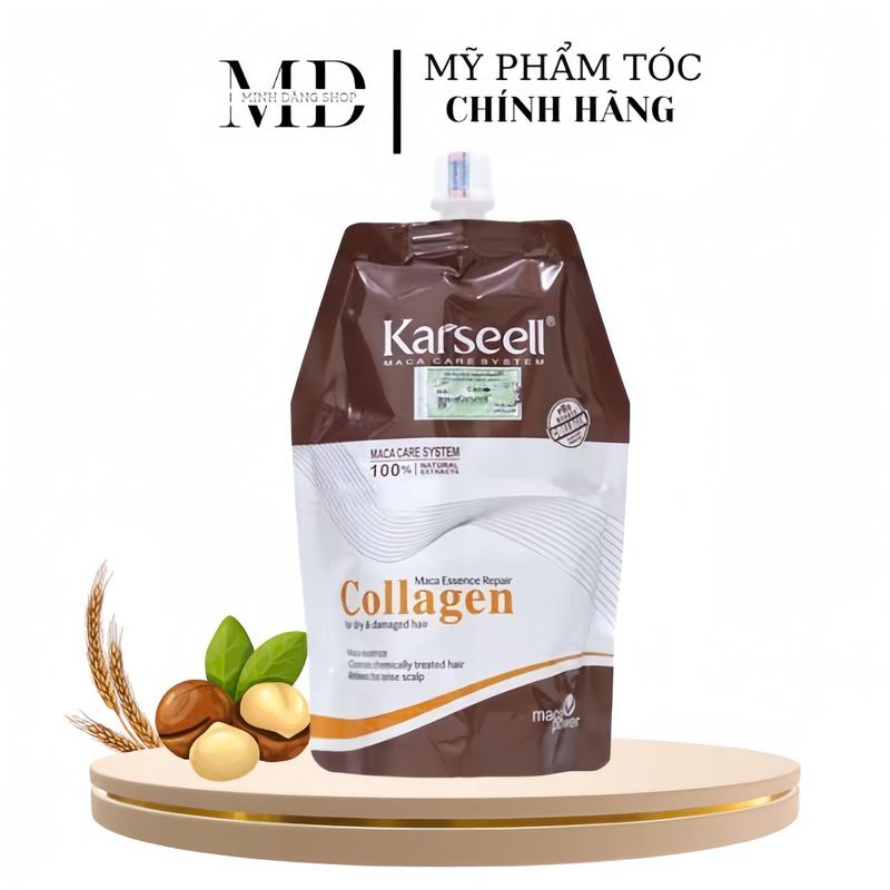  Kem ủ tóc phục hồi siêu mượt Collagen Karseell Maca 500ML Không chứa silicon Không chứa silicon Nữ 