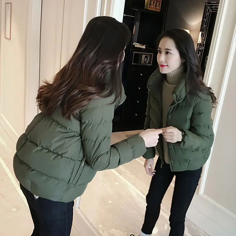 Áo Khoác Bông Lông Vũ, Hàng Mới Về, Dành Cho Nữ, Dáng Ngắn, Áo Khoác Độn Bông, Thích Hợp Cho Học Sinh, Phong Cách Hàn Quốc, Dáng Rộng Vừa Vặn, Mặc Mùa Đông, Thời Trang