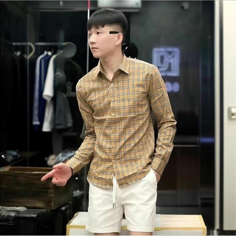 Áo Sơ Mi Nam Tay Dài Phối Sọc Caro Phong Cách Trẻ Trung Và Sang Trọng, Vải Xịn Dễ Phối Đồ Menswear Kate 0