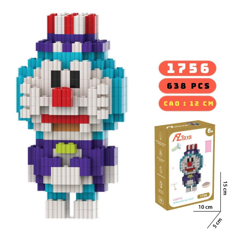 Product Introduction of Đồ Chơi Lắp Ghép Doraemon Mini Nhiều Màu, Chất Liệu Nhựa ABS 9