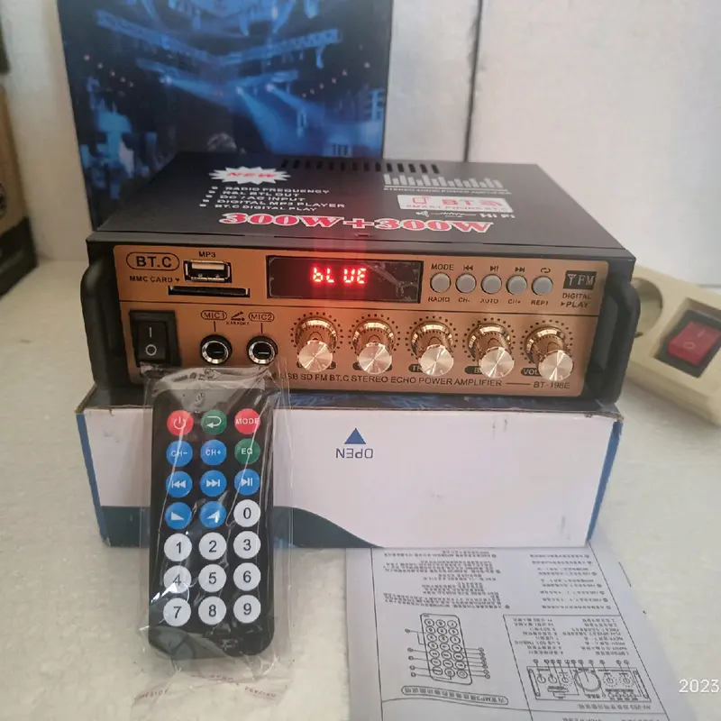 power amplifier wireless bluetooth bt 198 300w + 300w 0