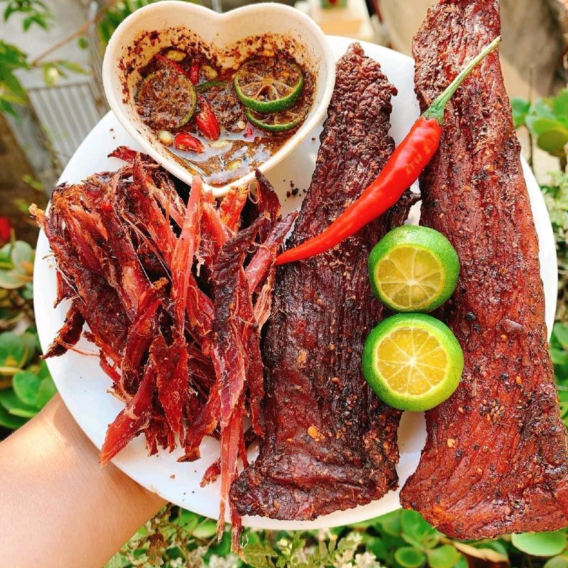 500G THỊT LỢN GÁC BẾP Kèm Chẩm Chéo Tây Bắc - Ăn Vặt - Chua Cay Food Snack 4