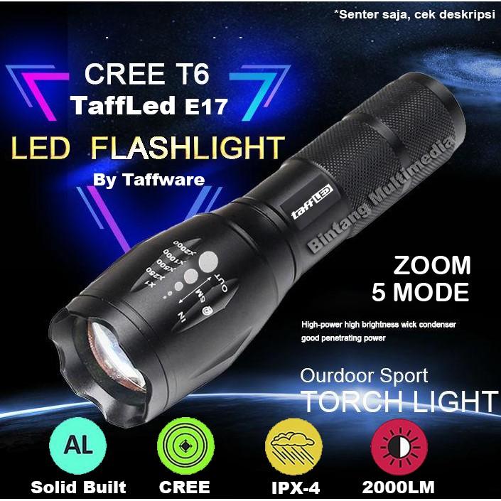 SENTER LED SWAT XM-L2 YAO / XML-T6 BISA DI ZOOM SUPER TERANG BISA DI CAS WATERPROOF 1