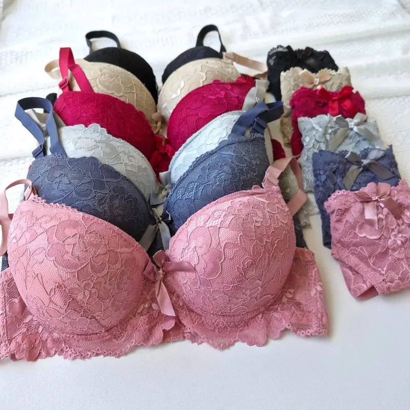 Bra BH Set Kawat Busa Tebal Brukat Cantik Cup B Kait 3 | Size 36 38 40 42 0