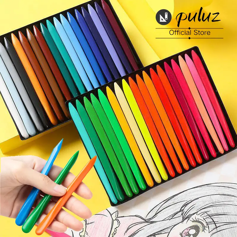 Crayon Lab Non Toxic Crayon Triangular Crayon Lab Triangle Crayon Plastik Anti Kotor Tangan