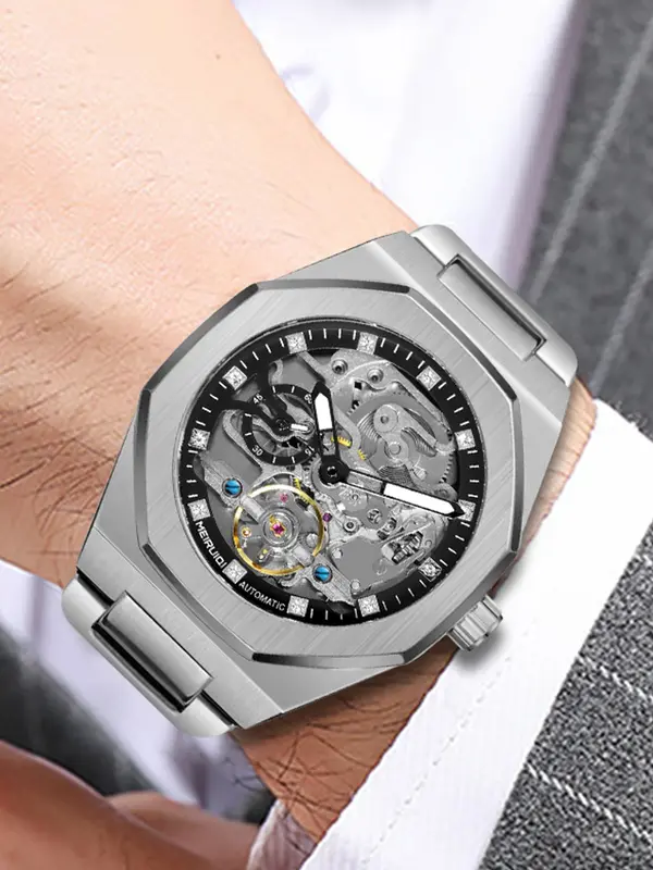 Men's Business Fashion Mechanical Watch, Fashion Watch, Trendy Watch for Daily Life, with Box 5