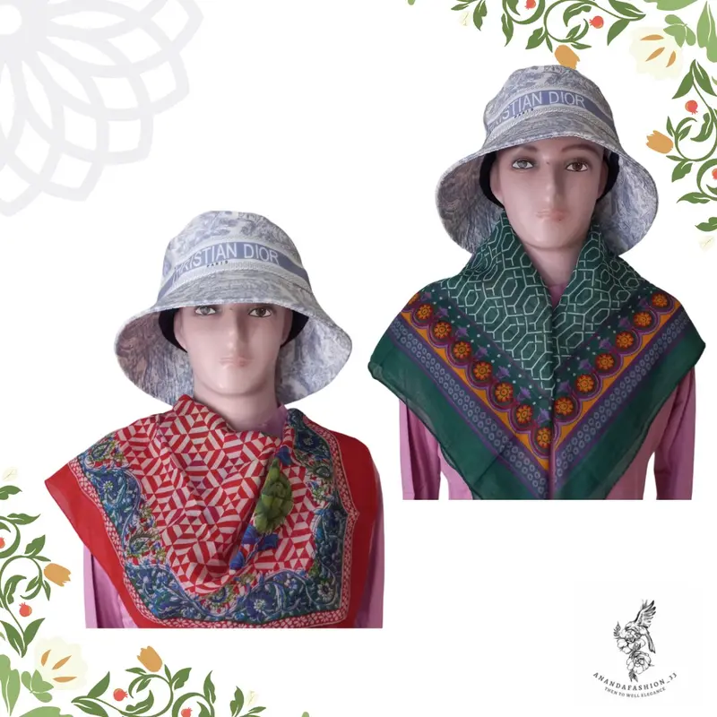 Paket Usaha 12 Pcs Kerudung Segiempat CTS Scarfs Slayer Nenek Jadul Segiempat Kecil Muslim 1