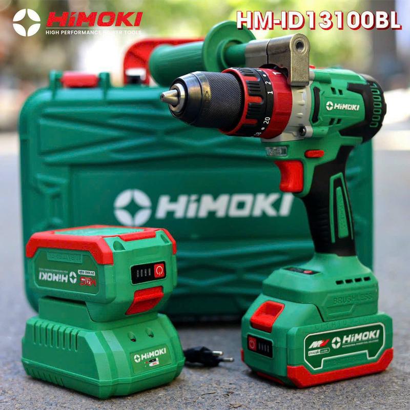 máy Khoan pin 3 chức năng HIMOKI HM-ID13100BL Không chổi than Máy khoan pin đầu kẹp 13mm có autolock ruột đồng