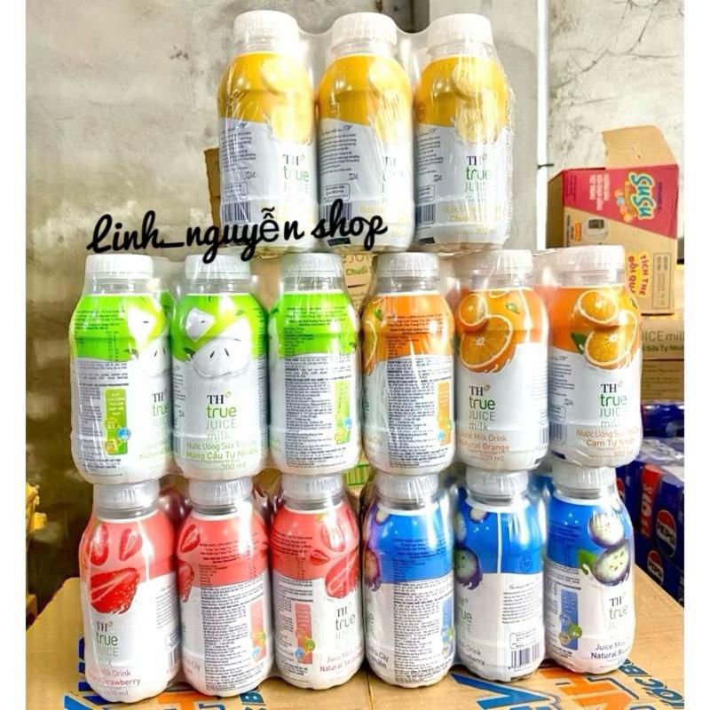 【 Mẫu bán chạy】 【Sản phẩm bán chạy】 Lốc 6 Chai Nước Uống Sữa Trái Cây Th true…
