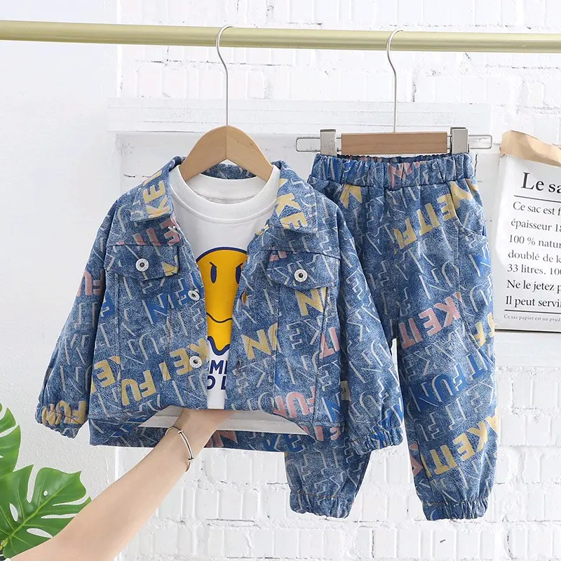 Setelan 3 in 1 anak laki-laki korean style 1-5 tahun Parsel 3