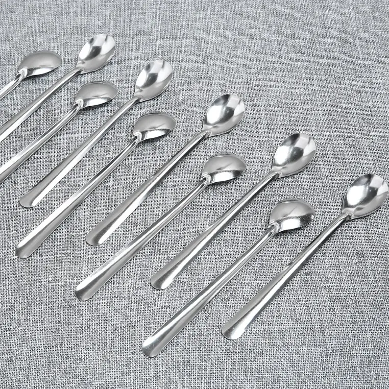 Combo 10 Muỗng Bầu Cà phê inox dài sáng bóng 0