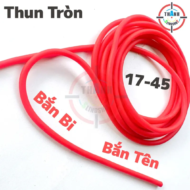 1m Dây thun tròn ống 1745 tập luyện thể thao màu đỏ 3