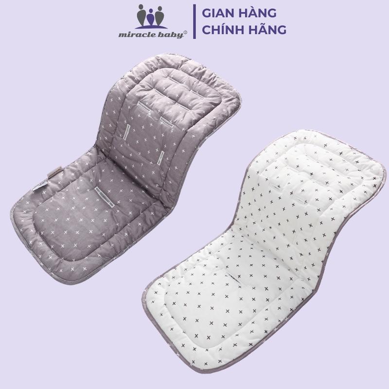 Miracle Baby - Tấm lót xe đẩy cho bé cotton mềm mại thoáng khí phong cách dễ thương đạt chuẩn thương hiệu