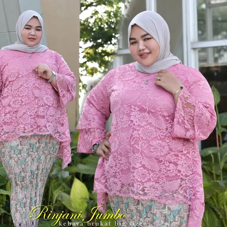 PROMO.Setelan KEBAYA RINJANI BRUKAT ROK DAN/KRBAYA TRADISIONAL/KEBAYA WISUDA Brokat