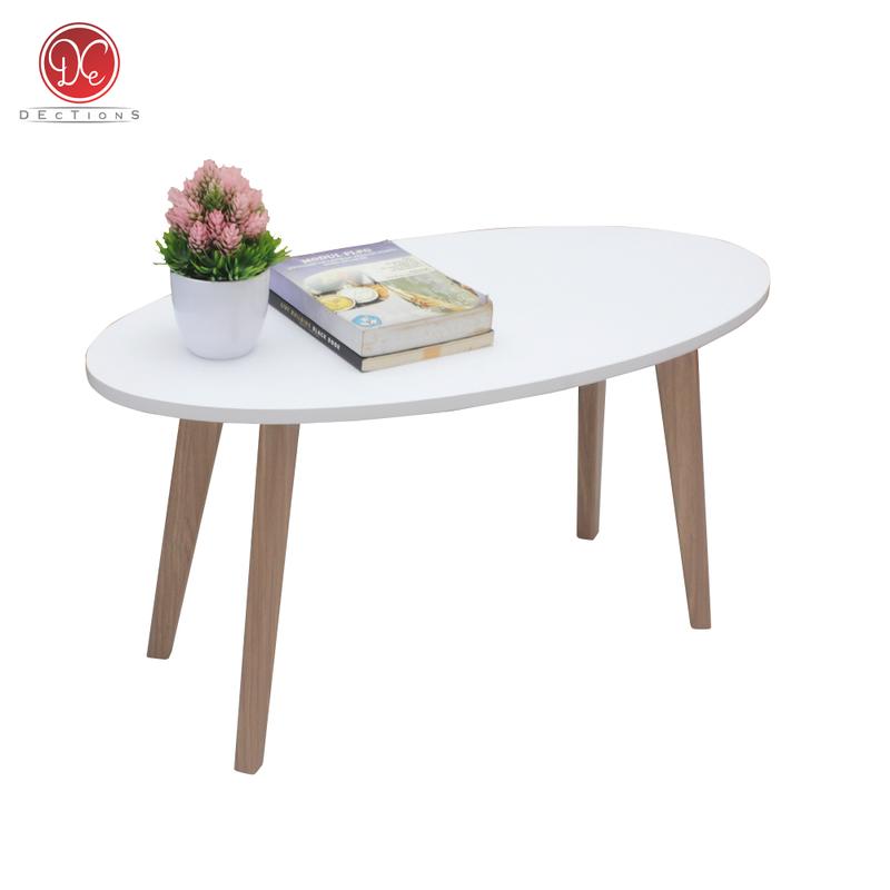 Product Introduction of Dections Meja Ruang Tamu Minimalis Oval Scandinavian 80x40cm Meja Kopi - Coffee Table kayu furniture 0